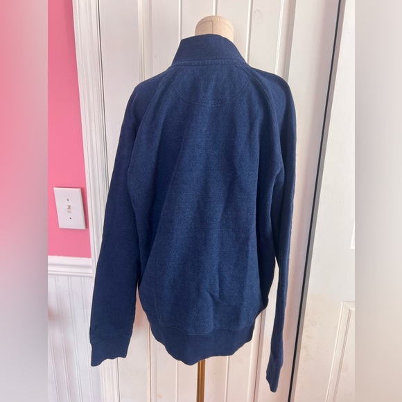 American Eagle Button Up Navy Varsity Jacket Size Large EUC - Picture 2 of 2